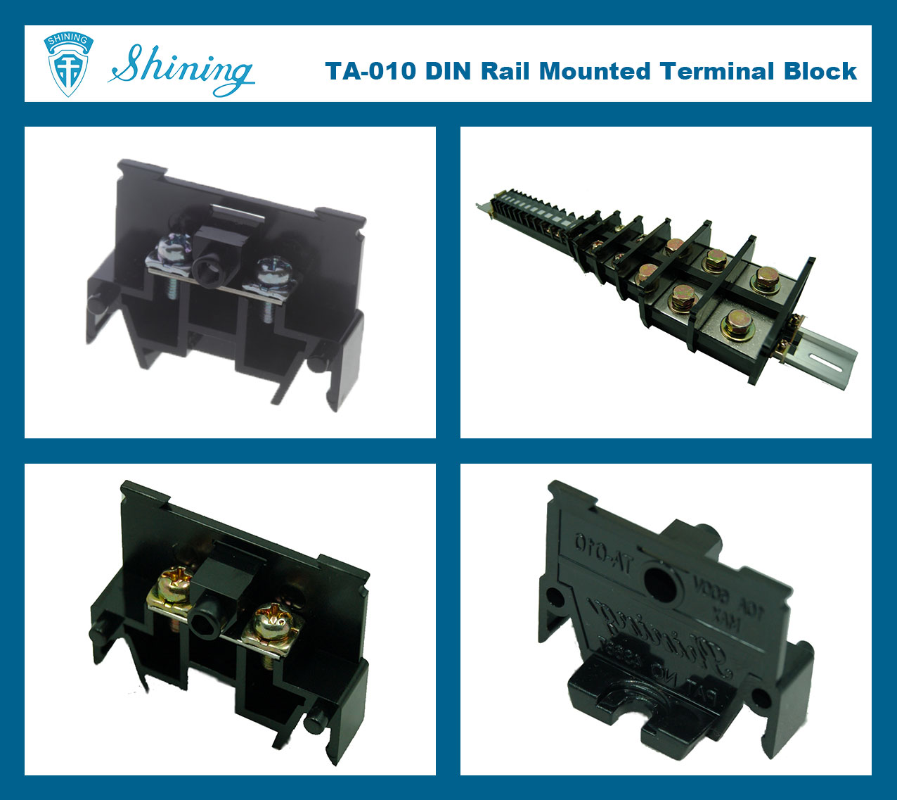 TA-010 Din Rail Mounted 600V 10A Terminal Block