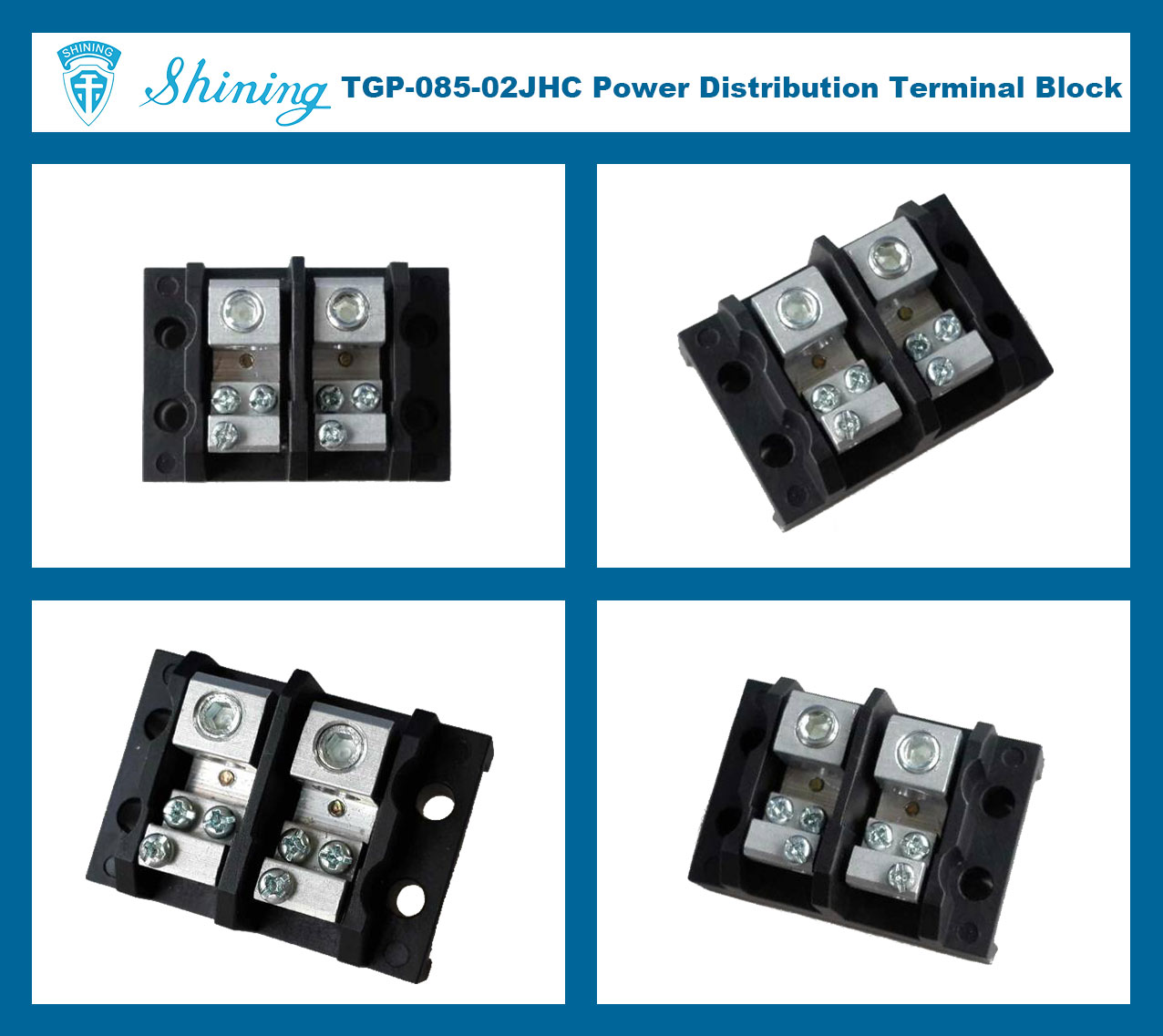 TGP-085-02JHC 600V 85 Amp 2 Way Power Distribution Block