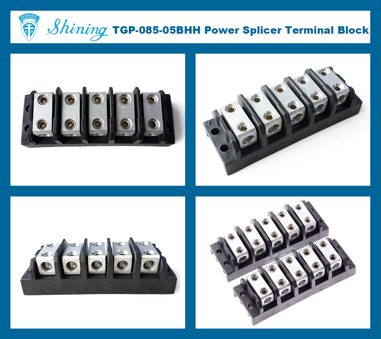 TGP-085-05BHH 600V 85A 5 Pin Power Splicer Terminal Block