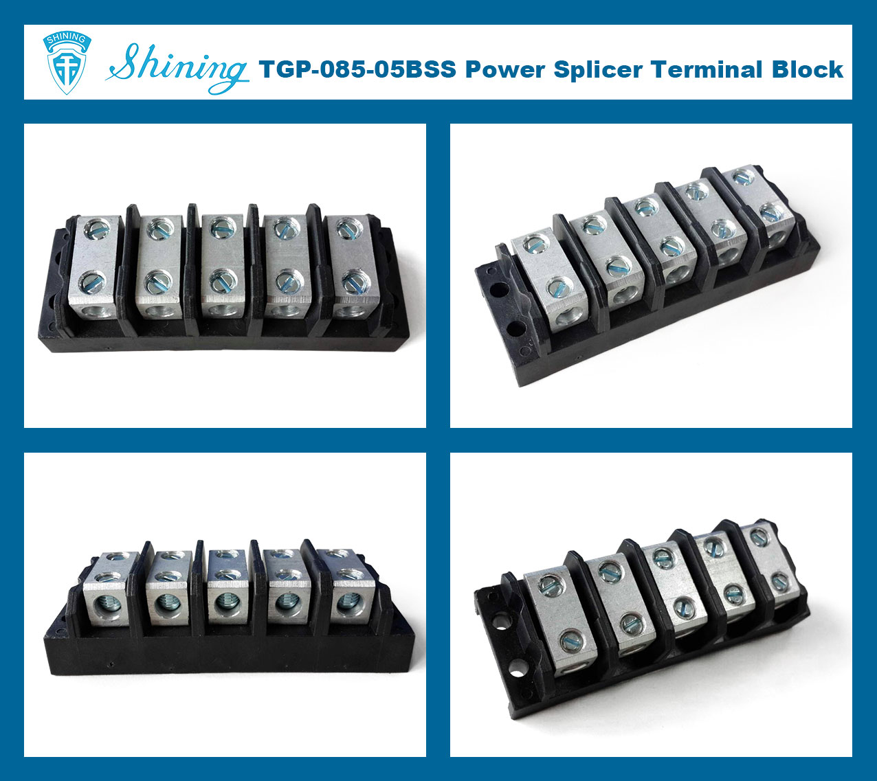 TGP-085-05BSS 600V 85A 5 Pin Power Splicer Terminal Block